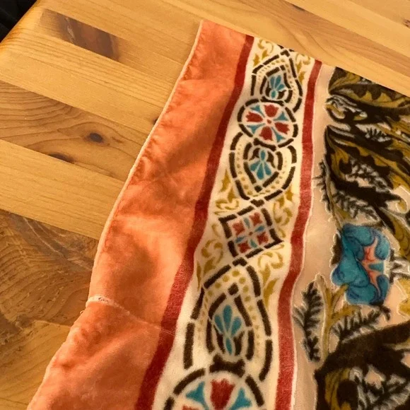 Kimono Women One Size Boho Artsy Velvet Burnout Romantic Floral Sheer - Picture 7 of 11